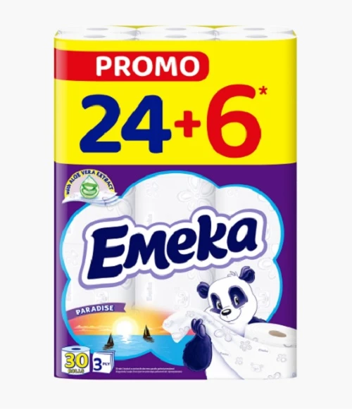 Hârtie igienică Emeka Paradise 3 straturi 24+6 role